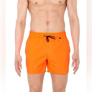 HOM BEACHWEAR NEW Marina Beach Boxer Swim Shorts Sunlight Orange Men's Size XS